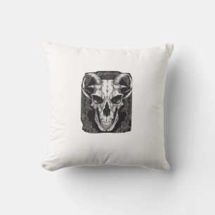 Coussin Whimsigoth Crâne Gothique esthétique Design classi