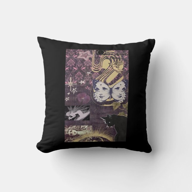 Coussin Whimsigoth esthétique surdimensionné (Recto)