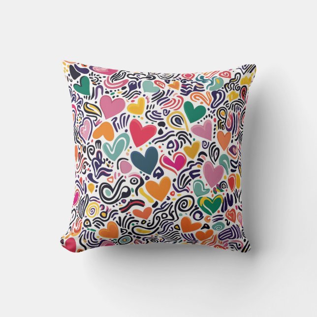Coussin Whimsy au coeur (Recto)