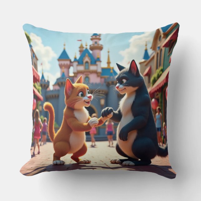 Coussin Whiskers & Wish : Feline Mariage Bliss de contes (Recto)