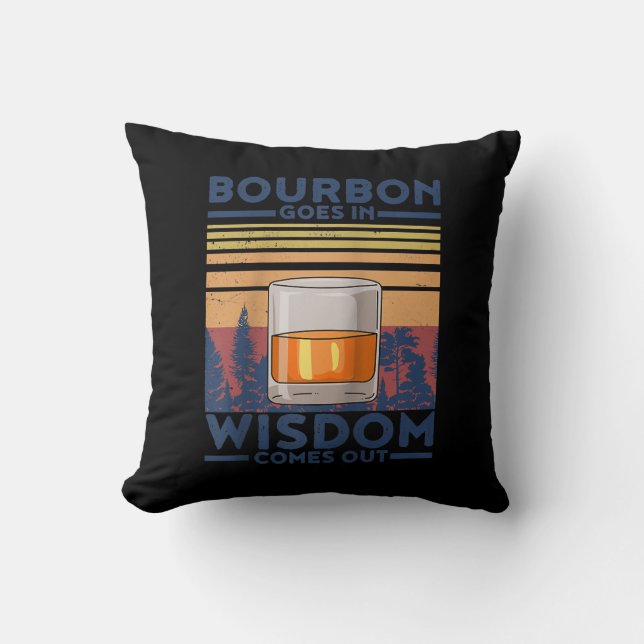 Coussin Whiskey Bourbon entre dans la sagesse sort (Recto)