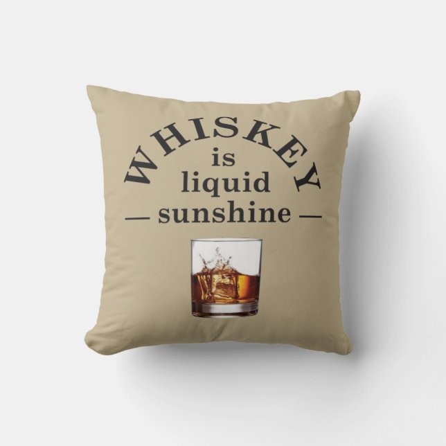 Coussin Whiskey cite d'étranges paroles d'alcool (Recto)