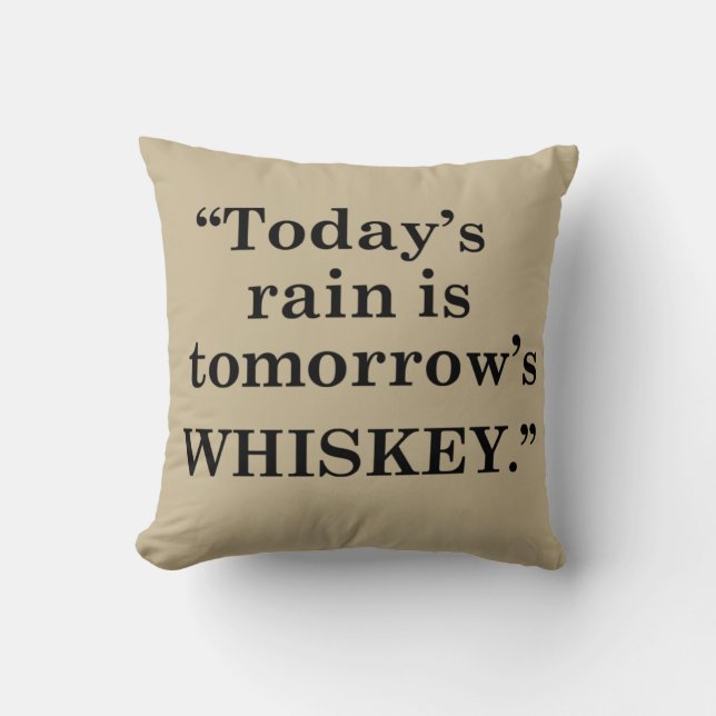 Coussin Whiskey cite d'étranges paroles d'alcool (Recto)