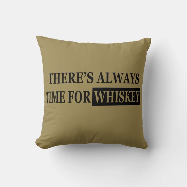Coussin Whiskey cite d'étranges paroles d'alcool (Recto)