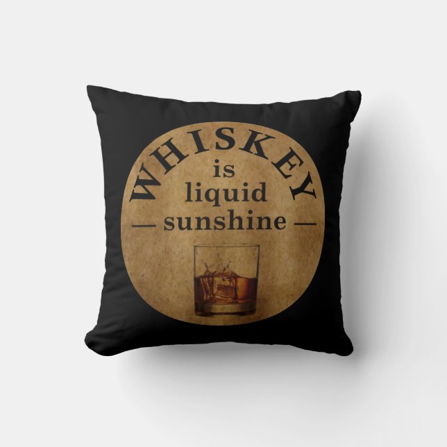Coussin Whiskey cite d'étranges paroles d'alcool (Recto)