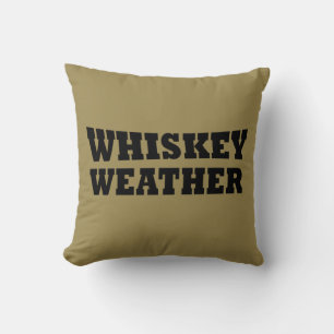 Coussin Whiskey weather, drôle de discours d'alcool