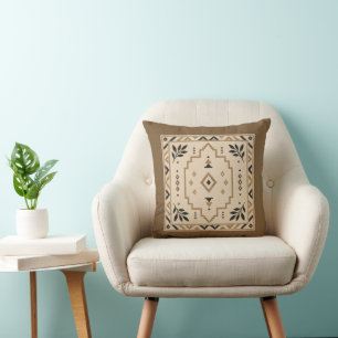 Coussin Whisper Fountains Brown Tribal Cushion