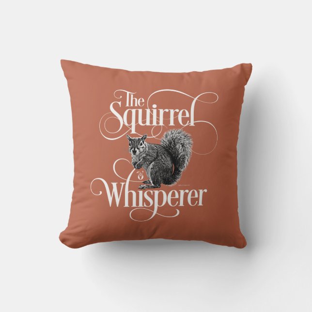 Coussin Whisperer d'écureuil - amusant amoureux d'écureuil (Recto)