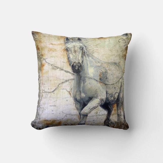 Coussin Whispers à travers la steppe (Recto)