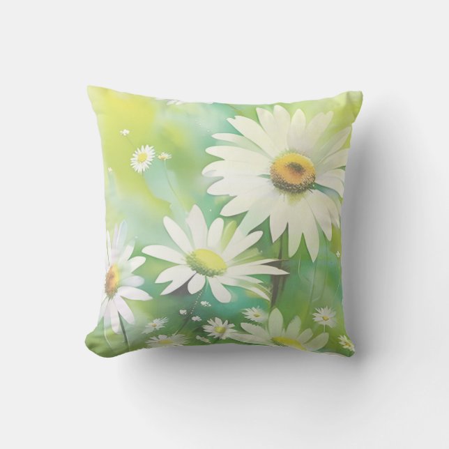 Coussin White Daisies  (Recto)