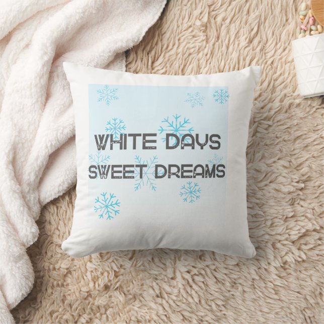 Coussin White Days Sweet Dreams Cozy Winter Blanket | Snow (Couverture)