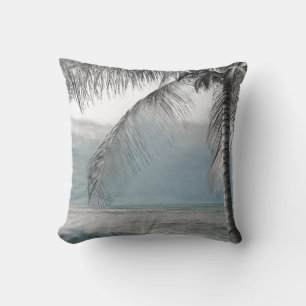 Coussin White Palm Coconut Tree