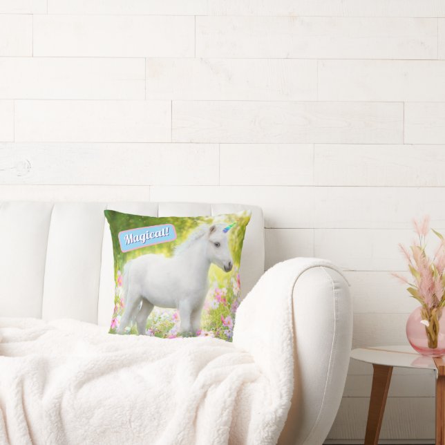 Coussin White Pony Unicorn (Canapé)
