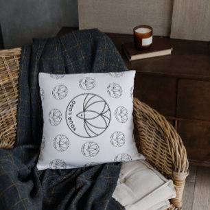 Coussin White Small Business Logo motif Event Show room