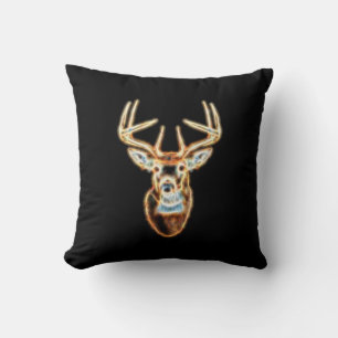 Coussin White tail Deer Head Energy Spirit