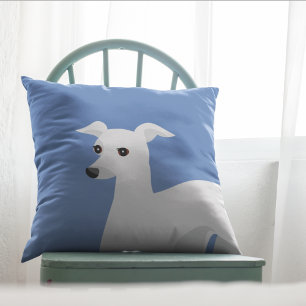 Coussin White Whippet ou Greyhound italien