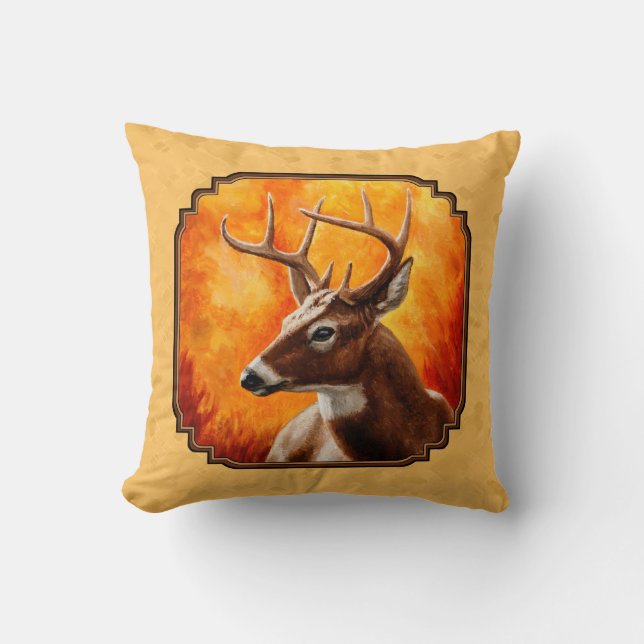 Coussin Whitetail Deer Autumn (Recto)