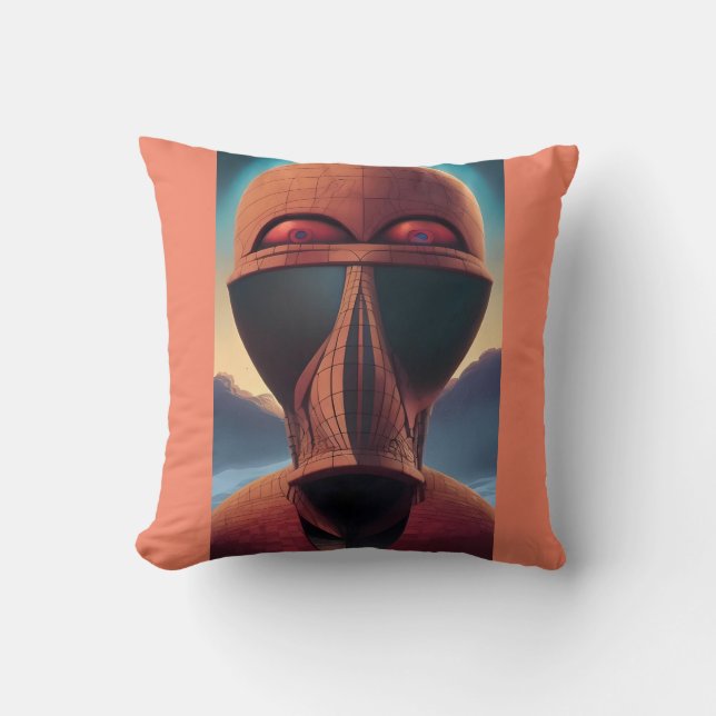 Coussin Whoa Ken Gage Psychédélique Sci-Fi (Recto)