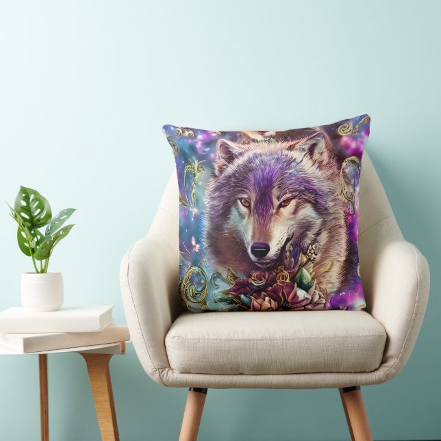 Coussin Wild Majesty Wolf (Chaise)