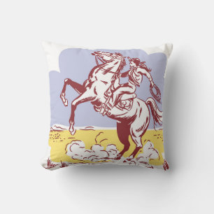 Coussin Wild West Cowgirl : Dessin Vintage Line.