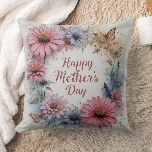 Coussin Wildflowers Happy Mother's Day (Couverture)