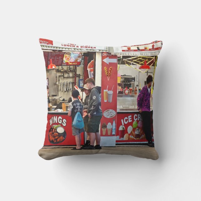 Coussin Wildwood NJ – Stand de nourriture (Recto)