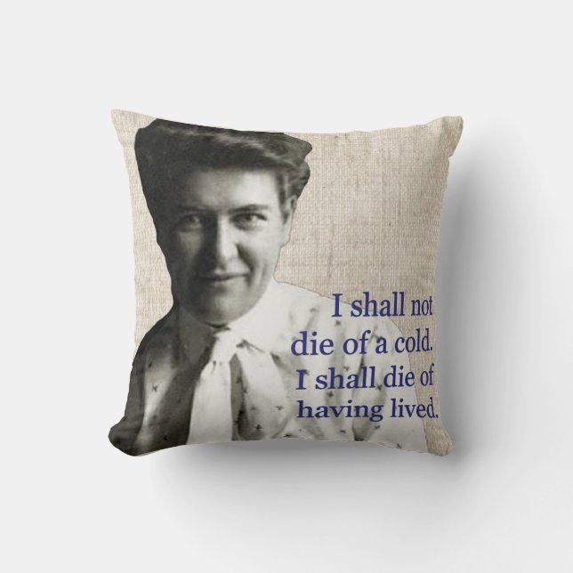Coussin Willa Cather - histoire (Recto)