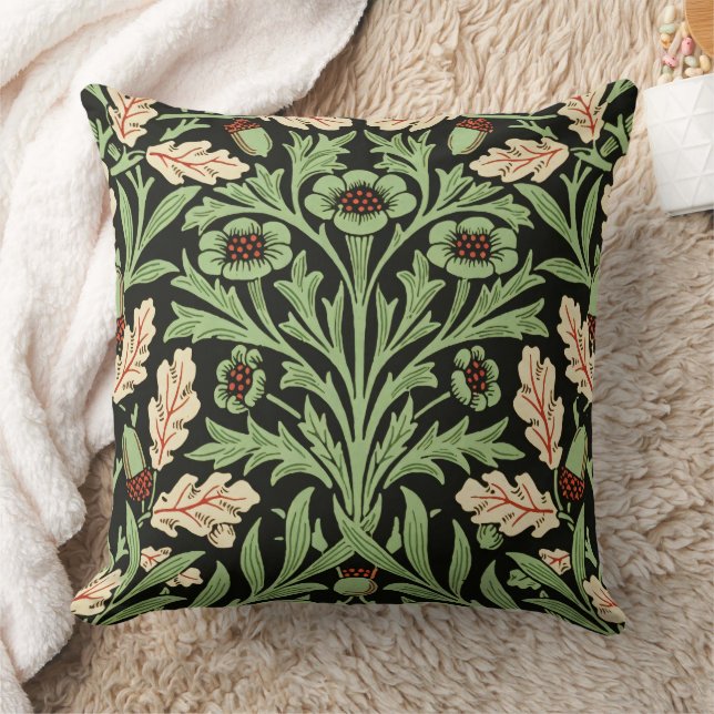 Coussin William Mirrors Glands de chêne et feuilles de chê (Couverture)