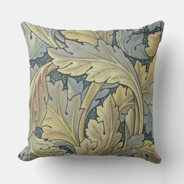 Coussin William Morris Acanthus Feuille Floral Art Nouveau (Recto)