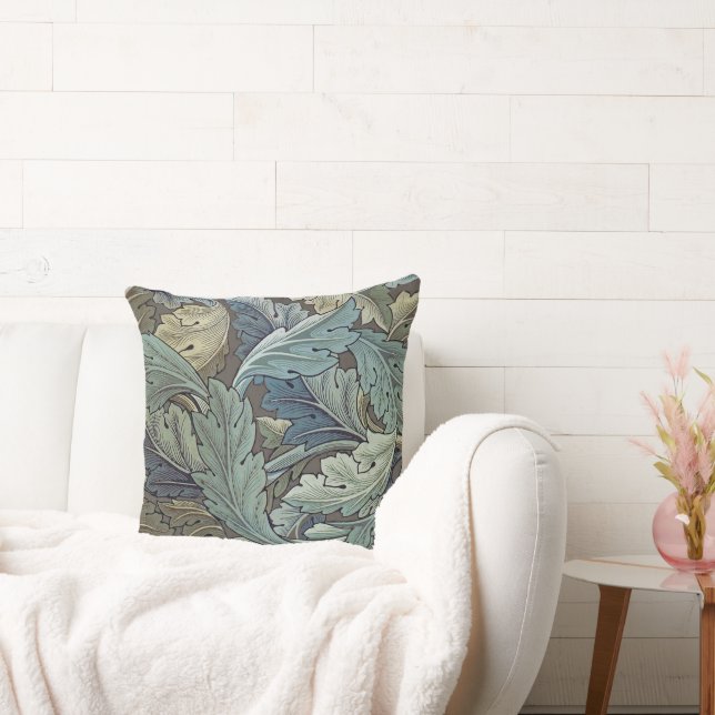 Coussin William Morris Acanthus Sage Fleur Floral Botaniqu (Canapé)