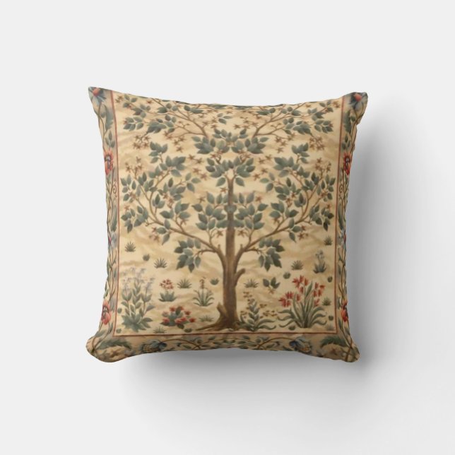 Coussin William Morris Arbre De Vie (Recto)