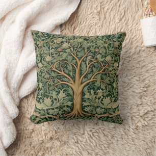 Coussin William Morris Arbre de Vie Vintage Préraphaélite