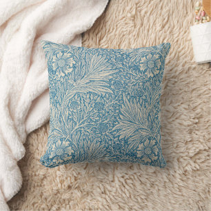 Coussin William Morris - Art Nouveau Blue Marigold