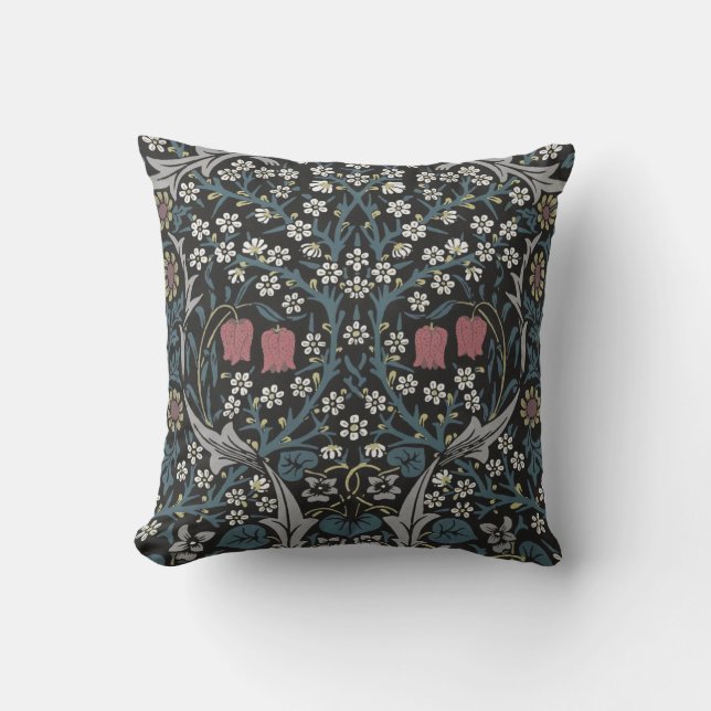 Coussin William Morris Blackthorn Floral Art Nouveau (Recto)
