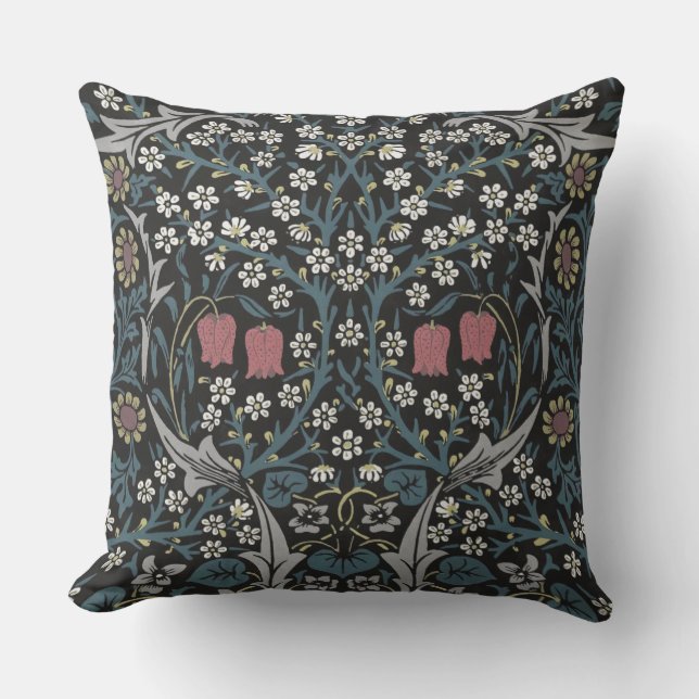 Coussin William Morris Blackthorn Floral Art Nouveau (Recto)