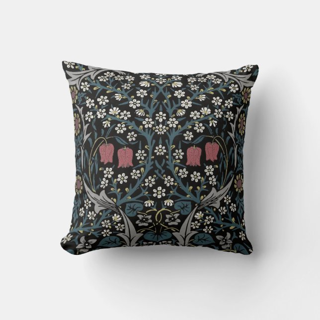 Coussin William Morris Blackthorn Floral Art Nouveau (Recto)