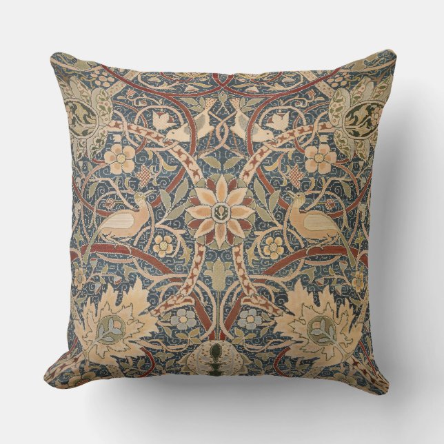 Coussin William Morris Bullerswood Tapisserie Faux (Recto)