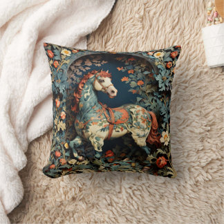 Coussin William Morris Cheval blanc Jeu d'oreiller