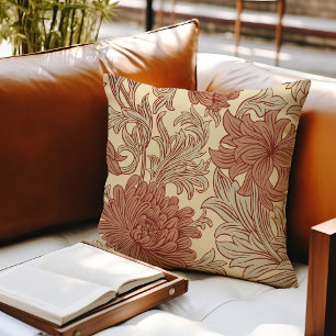 Coussin William Morris Chrysanthemum Motif Jeu d'oreiller