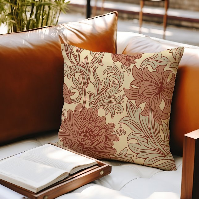 Coussin William Morris Chrysanthemum Motif Jeu d'oreiller (Créateur téléchargé)