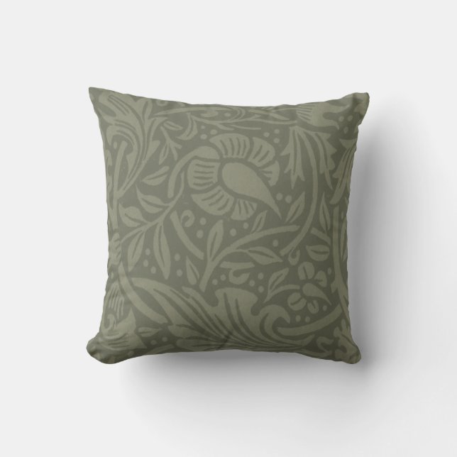 Coussin William Morris Daffodil Papier peint floral (Recto)