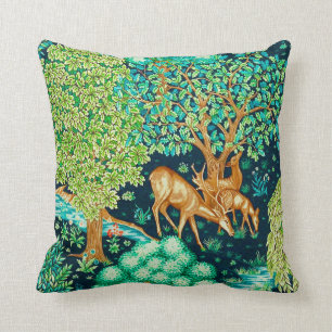 Coussin William Morris Deer par une Tapisserie Brook Impri