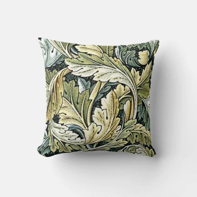 Coussin William Morris design : Motif de feuilles Acanthus (Recto)