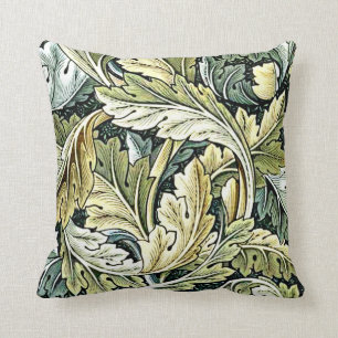 Coussin William Morris design : Motif de feuilles Acanthus