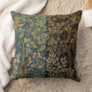 Coussin William Morris Faisan Arbre Fleur