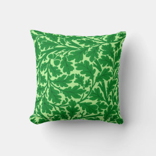 Coussin William Morris Feuilles de chêne, Emerald Green