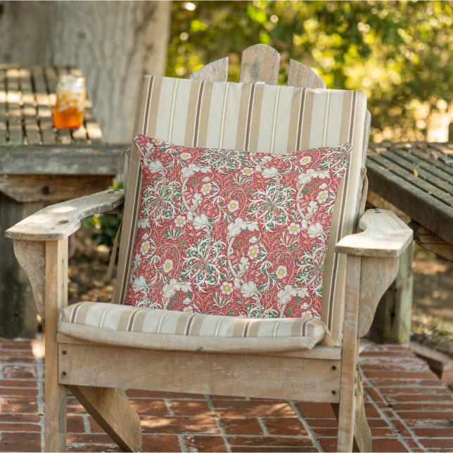 Coussin William Morris Fleur d'antiquité aux algues Vert r (Chaise)
