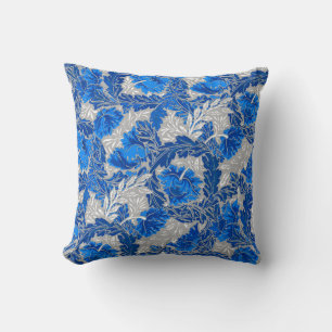 Coussin William Morris Floral, Sapphire Blue et Grey