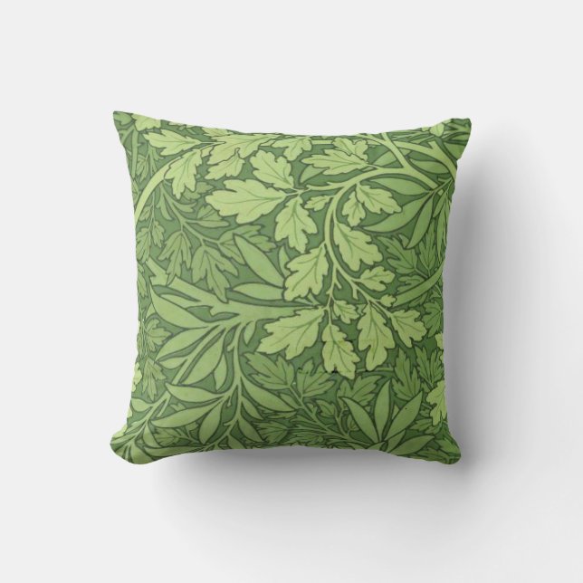 Coussin William Morris - Foliage Green Design Feuille (Recto)