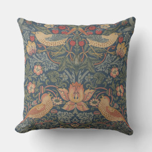 Coussin William Morris Fraise Voleurs Oiseaux